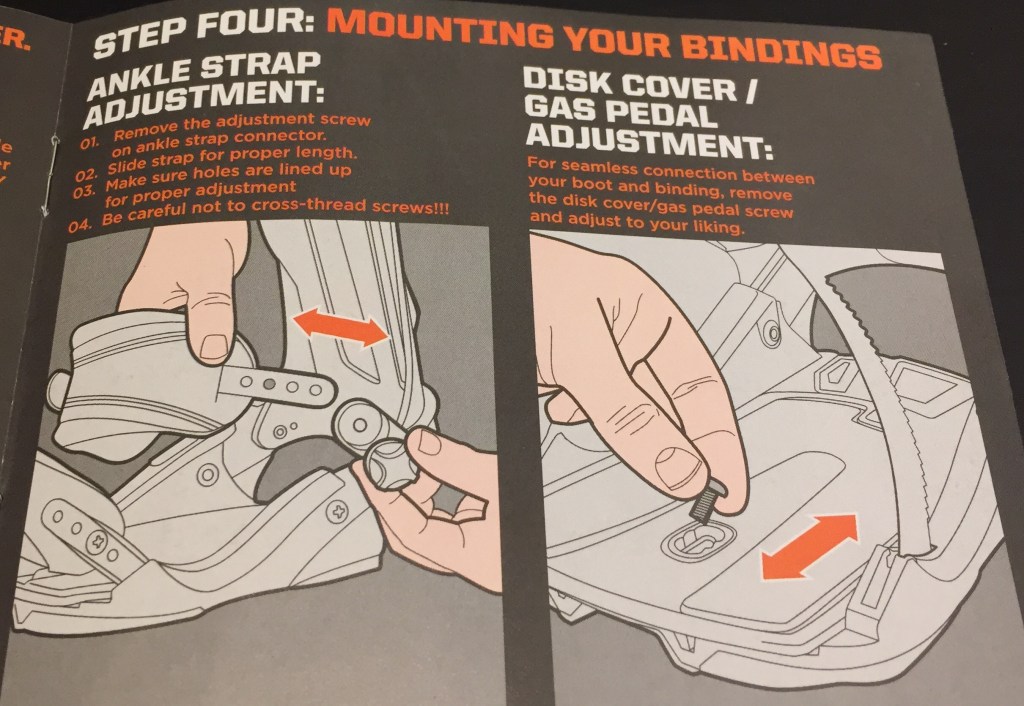 Step Four: Mounting Your Bindings - Ankle Strap Adjustment and Gas Pedal Adjustment